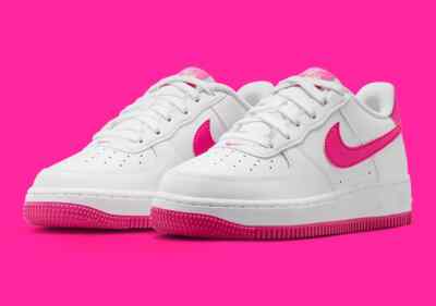 Nike Air Force (GS) Shoes White Hot Pink FV5948-102 Multi Size