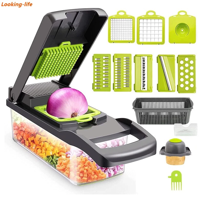 Vegetable Chopper Mandoline Slicer Potato Onion Graters & Cutter 11 in 1 Multifu
Opens in a new wind