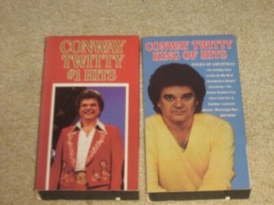 set of 2 VHS music tapes CONWAY TWITTY sings 24 hits: King of Hits & #1 Hits