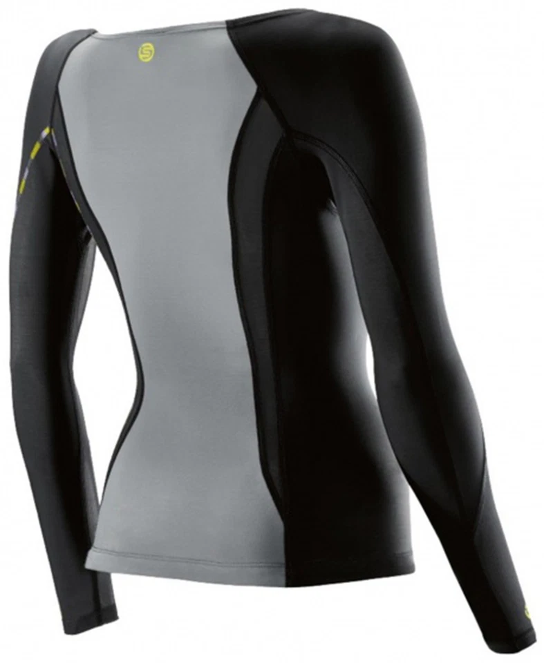 SKINS Топ длинным рукавом черный/limoncello женщин - Изображение 2 из 3