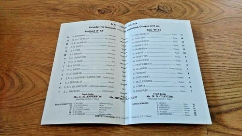Scotland v Italy Rugby Union Programmes 1985 - 2011 - Picture 3 of 15