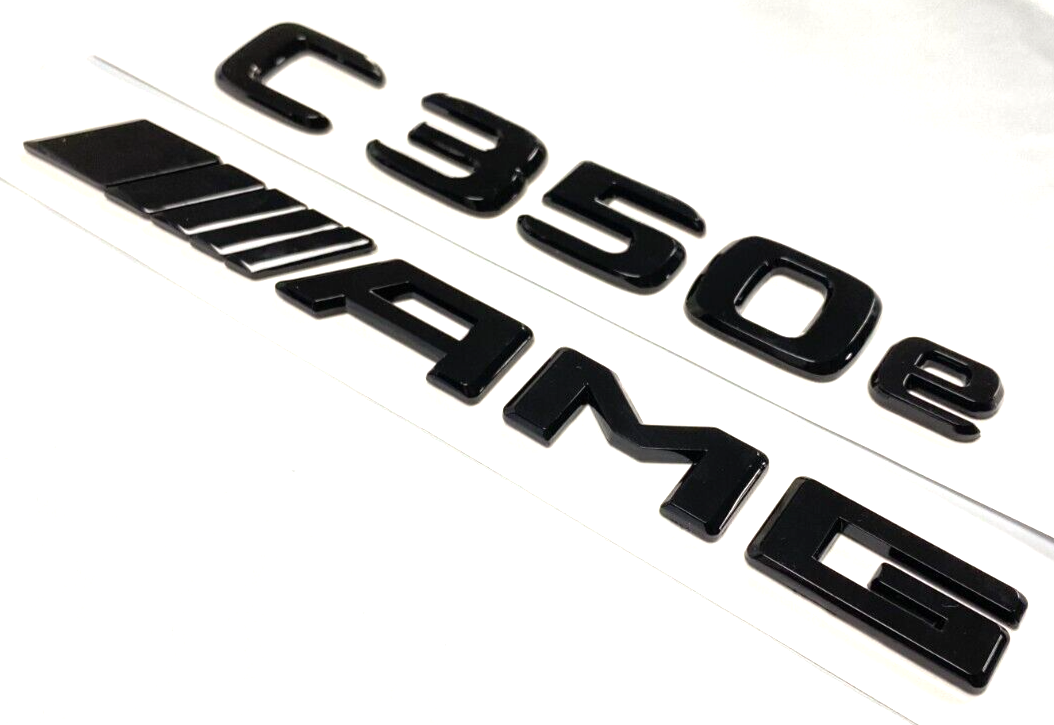 C350e +AMG BLACK FOR MERCEDES REAR TRUNK EMBLEM BADGE NAMEPLATE DECAL NUMBERS