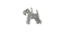 Kerry Blue Terrier Jewelry Sterling Silver Handmade Kerry Blue Terrier Charm  KB