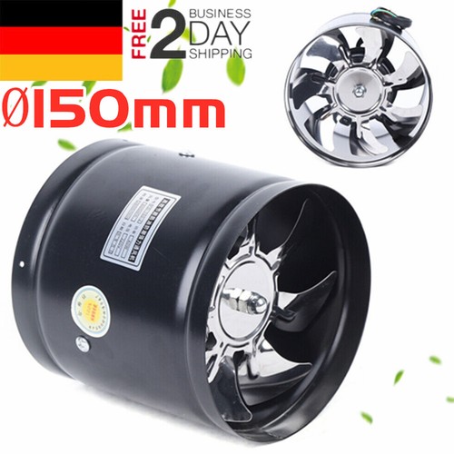 Radial Rohrventilator 150mm 500m³/h Motor Abluftlüfter Gebläse Kanallüfter 40W - Bild 19 von 19