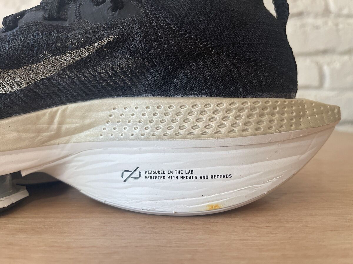 Nike Air Zoom AlphaFly Next % 2 Black Gold Sail Men Size 9.5 Nike Air Zoom AlphaFly Next % 2 Black Gold Sail Men Size 9.5