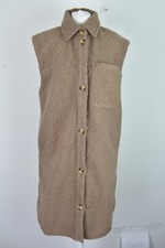 Threadbare Brown Sleeveless Overcoat Size Uk 10 Womens 100% Polyester Outdoors