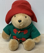 Sears Paddington Bear 1996 Plush w Tag  Board Book Kids Gifts 17" Green EUC
