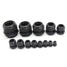 Cable Gland Nut IP68 Waterproof Black White Nylon Compression M8/10/12/14/16-72