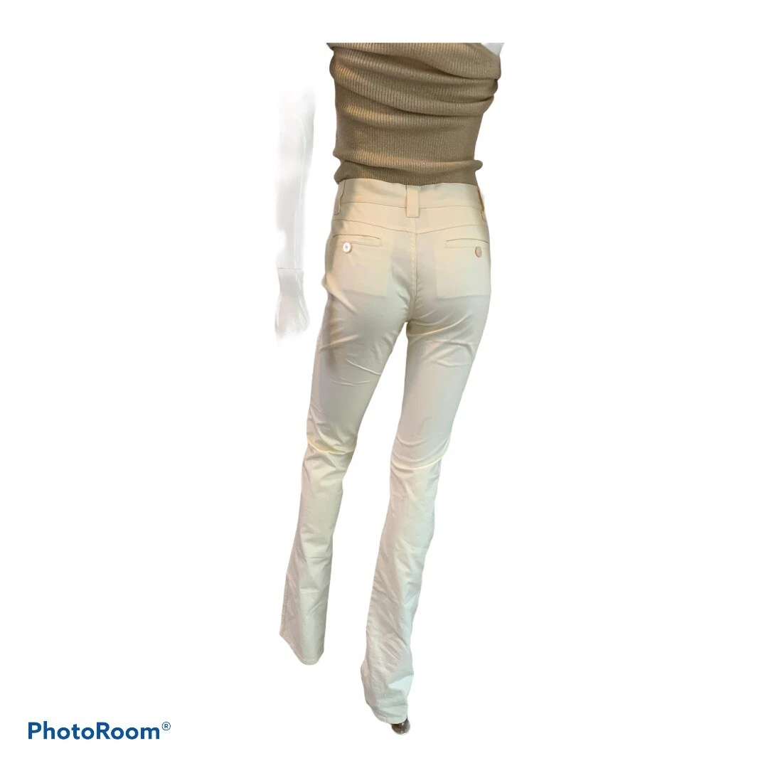 Pantaloni casual VALENTINO nuovi avorio vita media regular fit tasche posteriori XS