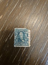 Benjamin Franklin Green One Cent U.S. Postage Stamp Error Off Center