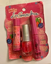 Lip Smacker BONNE BELL Lip Balm GLOSS ~ PINKY Trio BERRY STRAWBERRY PINK Set ~