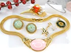 DESIGNER VINTAGE JEWELRY LOT TRIFARI CINER DIOR RIVERS CHUNKY GOLD LUCITE GLASS