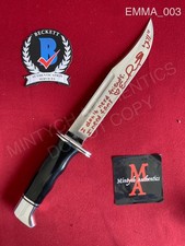 Emma Roberts autographed signed real Buck 120 knife Scream Beckett COA Jill