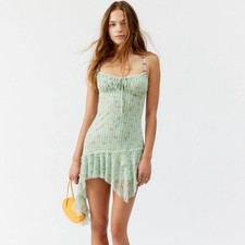 Urban Outfitters UO Rosebud Mesh Mini Dress