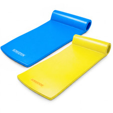TRC Recreation Sunsation Foam Raft Lounger Pool Floats, Bahama Blue Yellow