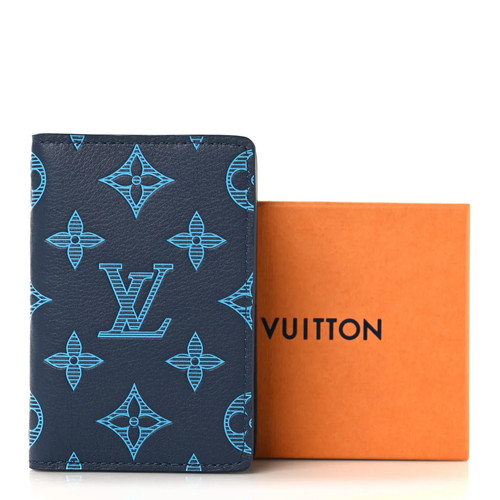 Louis Vuitton LV M83378 Monogram Navy Shadow de Poche Card Holder-New