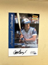 1999 JEFF BURROUGHS AUTOGRAPHED  FLEER GREATS OF THE GAME CARD-