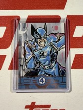 2026 Topps Finest Fantastic Four Wolverine Sketch Card Marcus Newsome Auto #1/1