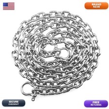 US Stainless 1/4" G4 316 Anchor Chain 15' with 5/16" Bow Shackles