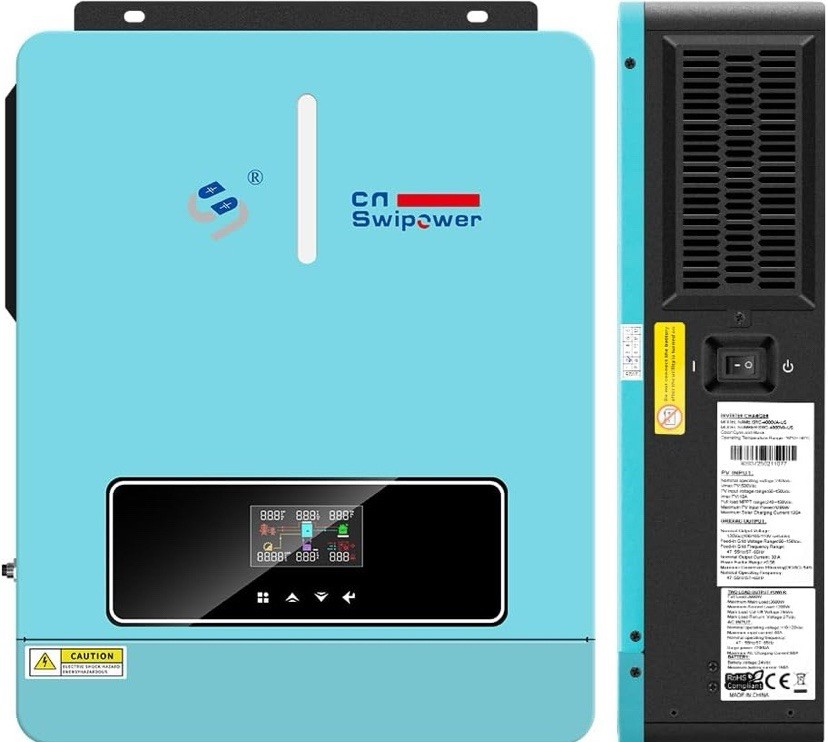 CNswipower SRC 4000VA 3600W Hybrid Solar Inverter pure sine wave inverter 120A M
