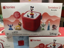 Tonies Disney Toniebox 2 Bundle with 6 Tonies Sunset, Red  NEW  - Factory Sealed