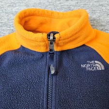 THE NORTH FACE BOYS KHUMBU TKA 300 MEDIUM FLEECE JACKET -COSMIC BLUE/ ORANGE