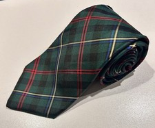 New Vintage Brooks Brothers Mens Tie Tartan Plaid Green Makers Label Made in USA