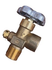 Sherwood GSV58061-32 CGA580 Gas Cylinder Valve 3/4 NGT Brass - Made in USA