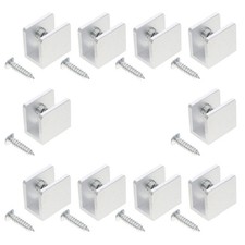 10 Pcs Glass Mounting Brackets Shelf Clips for Floating Glass