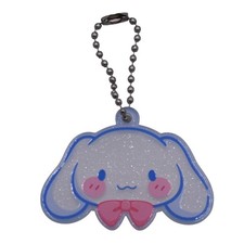 Sanrio Cinnamoroll Plastic Glitter Ball Chain Charm 1.5" x 2"