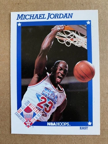1991-92 NBA Hoops 253 Michael Jordan All-Star card #1 NM-Mt