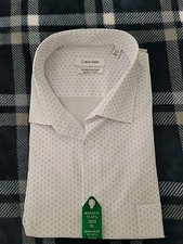 CALVIN KLEIN MEN'S WRINKLE FREE DRESS SHIRT, WHITE, SIZE XL 17-17.5,32/33 NWT