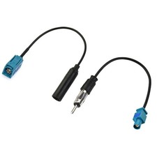 Mtsooning 2PCS Car Radio Antenna Adapter Universal Vehicle FM AM Black