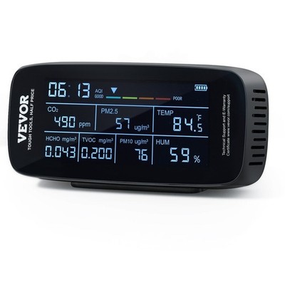 5.7'' Air Quality Monitor 9-in-1 CO2 HCHO TVOC PM2.5 Real-time Data