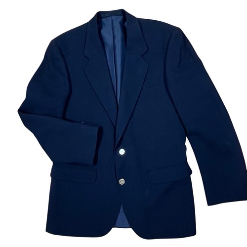 Vintage Centaur Wool Blazer Mens SZ 38 Med Navy Gold Buttons UK Made Preppy Ivy - Picture 4 of 24