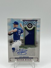 2024 Panini Boys of Summer River Ryan Jersey Patch Red Auto /49 SP Dodgers