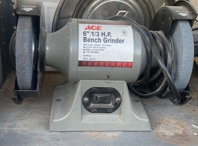 Vintage Black & Decker Bench Grinder HD CAST IRON 6'' 1/3HP 3500 RPM 120V 9403