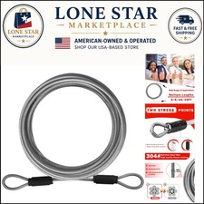 Versatile 1/8inch Stainless Steel Security Cable - 4/6/10/15FT Choices Available