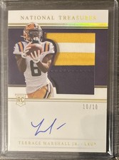 2021 National Treasures Collegiate Gold #105 Terrace Marshall Jr. SL JSY AU/10