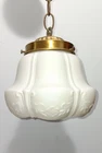 Vintage White Milk Glass Hanging Lamp