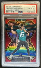 2020 Panini Select Gardner Minshew II RC Maroon Prizm Concourse #/149 PSA 10