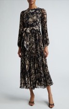 NWT Zimmermann Sunray Long Sleeve Pleated Midi Dress OP US2P