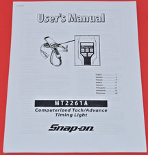 Snap-on Mt2261a Computerized Tachadvance Timing Light Instruction Manual Only