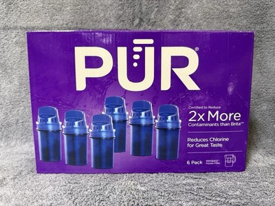 PUR Filtration Water Filter Cartridges - Reduces Chlorine - 6 Packs - PPF900Z