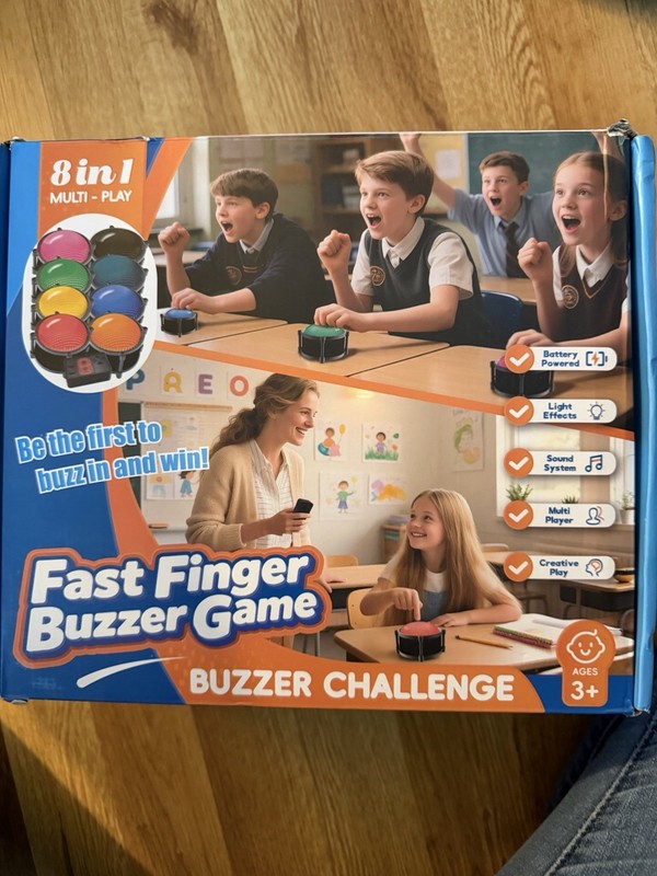 Fast Finger Buzzer Game Brand New In Box Never Used Including 8 Buzzers