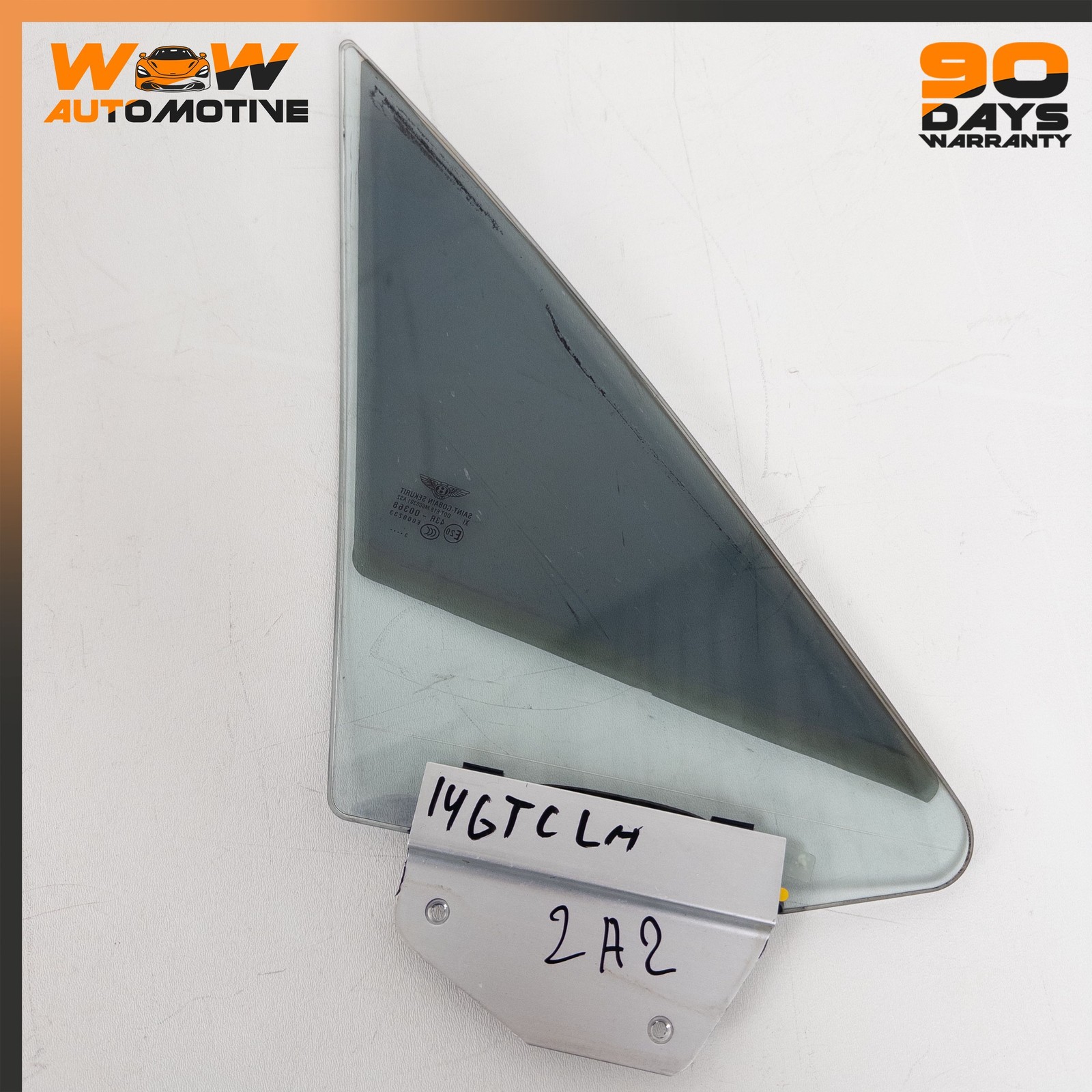 12-17 BENTLEY CONTINENTAL GT FRONT LEFT DOOR VENT WINDOW AUTO GLASS OEM