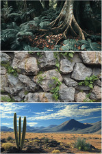 3 Pack Terrarium Background, 36X18 Inches Polyester Reptile Background, Cloth Te