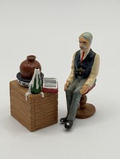 MARK TWAIN FIGURINE CRATE JUG ACCESSORIES DECOR SET METAL CAST VINTAGE TOY