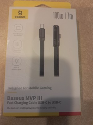baseus mvp iii fast charging  cable usb c to usb c 100w 1m