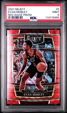 2021-22 Panini Select - Rookie Jersey Autographs Evan Mobley #RJ-EMB Red Wave...